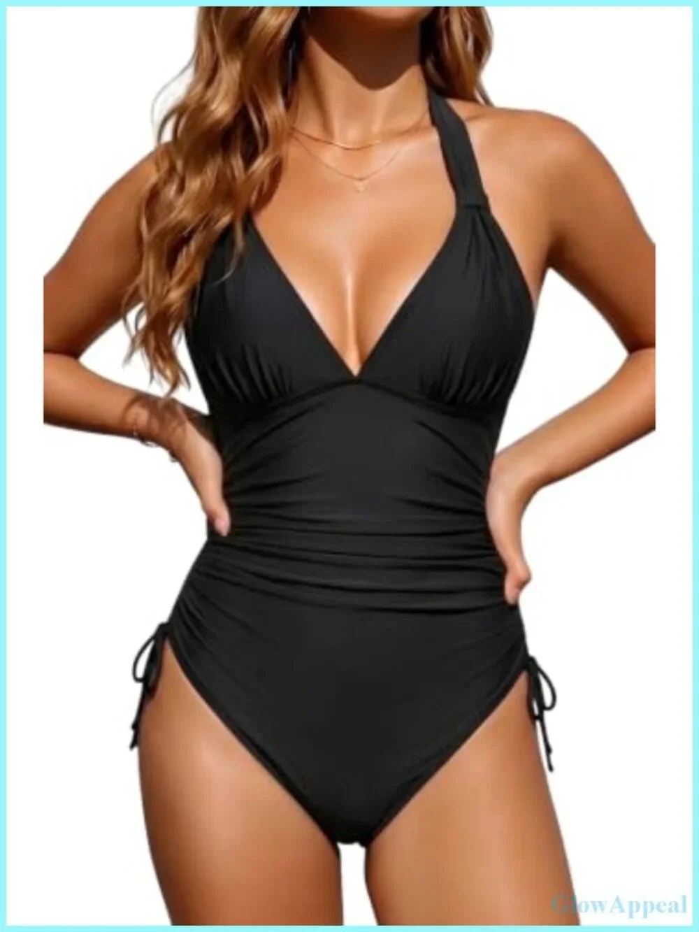 Tummy Control One Piece Swimsuit Halter Push Up Bathing Suits